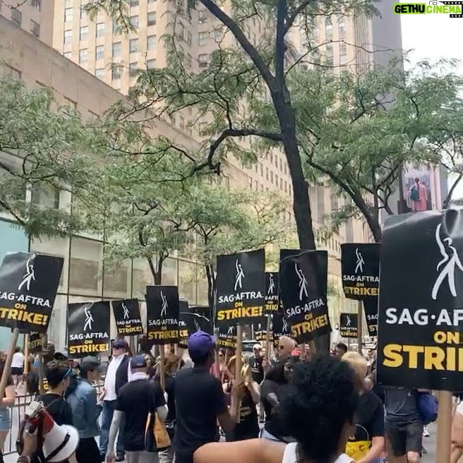 Bailee Madison Instagram - Beyond proud and filled with appreciation to stand in solidarity with the WGA and #sagaftra , and to be a witness to all of the unions standing firm, strong and UNITED. This truly is a moment in history, and is simply a choice of right or wrong. What our unions are asking for couldn’t be more fair or reasonable, and we are at a pivotal moment where the safety of humanity is being threatened. I love what I do with every ounce of me. I started when I was 3 years old, and got my sag card in 2006… Nothing is more magical or special than being a witness to hundreds of humans, sharing their talents, their hearts, their time, their passion and their belief all for the sake of creating art for people to sit down, escape and enjoy. It takes a village to bring something to life and to your screen, and there are so many incredible and gifted people behind the camera that the audience doesn’t get to see. It’s not just a hobby, or for fun… it is our life and our breath and our everything. And as we walked the streets of NYC, the energy was palpable showcasing just that. Making movies and making shows is all I’ve ever known, and my entire heart is ever beating for this industry, and everyone a part of it. I’ll be on the picket line 🤍 #wgastrong #sagaftrastrong