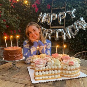 Bailee Madison Instagram - This is 23 ❤️ 
Filled with love, joy, peace, gratitude  and excitement. While also reflecting on 23 years of incredible memories. Thank you ALL for the birthday love, it’s an honor of a lifetime getting to grow up with you- thank you for choosing to continue to love and support me as I grow. 
I feel infinite amounts of gratitude for the love that I have in my life, and for the simple moments of life that fuel my heart and mind. I’m so blessed with the loved ones in my life who love me so hard in person, and somehow know how to love me so hard no matter how far the distance. 
@momma_madison thank you for bringing in me into this world, I love you so so much. 

Ps. @kaitlinvilasuso thank you for somehow throwing together a little backyard family lunch while I was home for a short time… I don’t know how you can hang balloons so fast, but it’s such a talent. ❤️❤️ 

And if this 23 year old has any right to give any advice….. (😝) hug your loved ones, listen, grow, and make the most of every precious second of life. We don’t get time back, so please just take a moment every day to enjoy the love in your life and count your blessings. 

So many beautiful chapters of life have been written, but I’m eager and ready for whatever this new chapter has in store. ❤️

Sending love to all of you. 
B