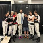 Bang Si-hyuk Instagram - With @txt_bighit Congrats on your fist stadium concert! Proud of you. Thank you for coming! @mavcarter & @mschf #actsweetmirage #bighitmusic #HYBE BMO Stadium