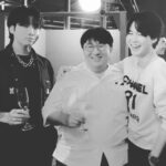 Bang Si-hyuk Instagram - Proud of you, my bro @uarmyhope With @bts.bighitofficial @gaekogeem @pdogg428 @supremeboi_kor #HYBE #bighitmusic #hybe19thfloor #streamingparty