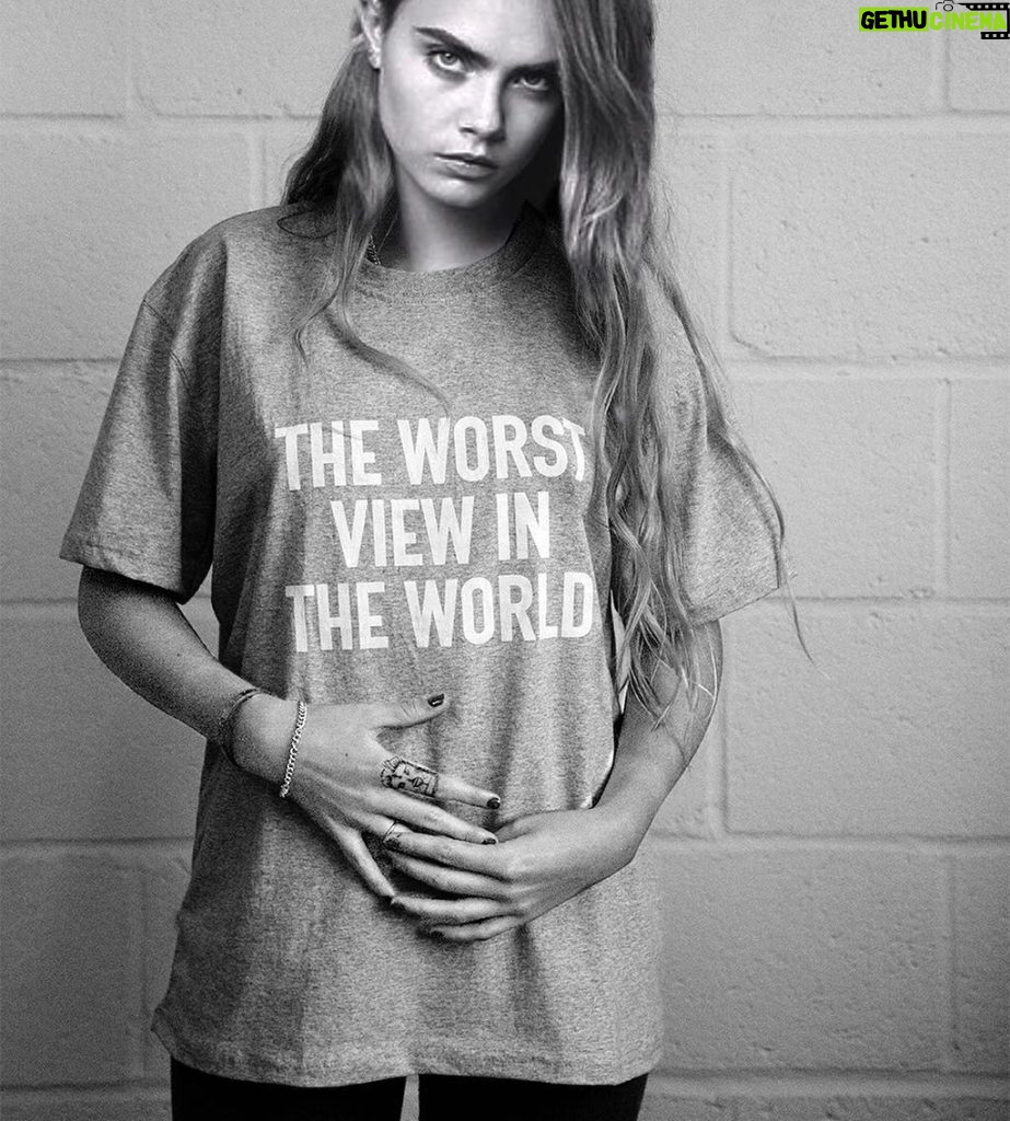 Banksy Instagram - - Walled Off Hotel souvenir shirts available - yes, I drew a lion on a girl’s finger and then photoshopped on the head of #caradelevingne