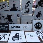 Banksy Instagram - Yesterday I set up a stall in the park selling 100% authentic original signed Banksy canvases. For $60 each. Please note: This was a one off. The stall will not be there again today. Go to banksy.co.uk to see the video