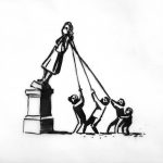 Banksy Instagram – .
.
What should we do with the empty plinth in the middle of Bristol?

Here’s an idea that caters for both those who miss the Colston statue and those who don’t.
We drag him out the water, put him back on the plinth, tie cable round his neck and commission some life size bronze statues of protestors in the act of pulling him down. Everyone happy. A famous day commemorated.