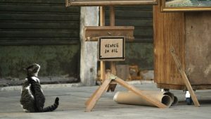 Banksy Instagram - .
Setting out my stall at the Venice Biennale.

Despite being the largest and most prestigious art event in the world, for some reason I’ve never been invited.