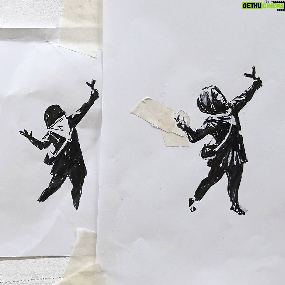 Banksy - 1 Million Likes - .
I’m kind of glad the piece in Barton Hill
got vandalised.
The initial sketch was a lot better..
