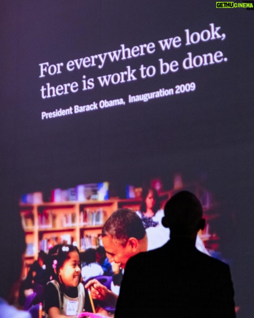 Barack Obama Instagram - It’s always great checking in on the progress at the Obama Presidential Center. Yesterday, I had a chance to see a preview of the ‘Power of Words’ exhibit. When it opens, Michelle and I hope the Center will be a place where visitors from Chicago and beyond will come to reflect and be inspired to create the change they want to see in the world. Chicago, Illinois