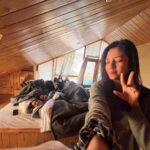Barkha Singh Instagram - Glimpses of my Himachal trip - #Photodump 1. Happy face, because travel 2. Boru and me jumping on a frozen lake (and then got asked to get off it) 3. Morning view in the attic 4. Frozen waterfall, much wow 5. Aesthetic photo of Akku, O and me and in villa 6. Taking in Pahad feels 7. Smiley doggo friends I made 8. Watching the sunset (fav thing to do) 9. The gang .. very cool much swag 10. Cuddle-fest on my bed #TravelwithB #Traveldiaries #mountainstrip #Himachal #travel