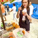 Bea Alonzo Instagram - Huli ka!! Fish ball and kwek-kwek break while on the set of Love Before Sunrise. 🥰 Kakamiss! Favorite mo hun oh @dominicroque 🍢🍡