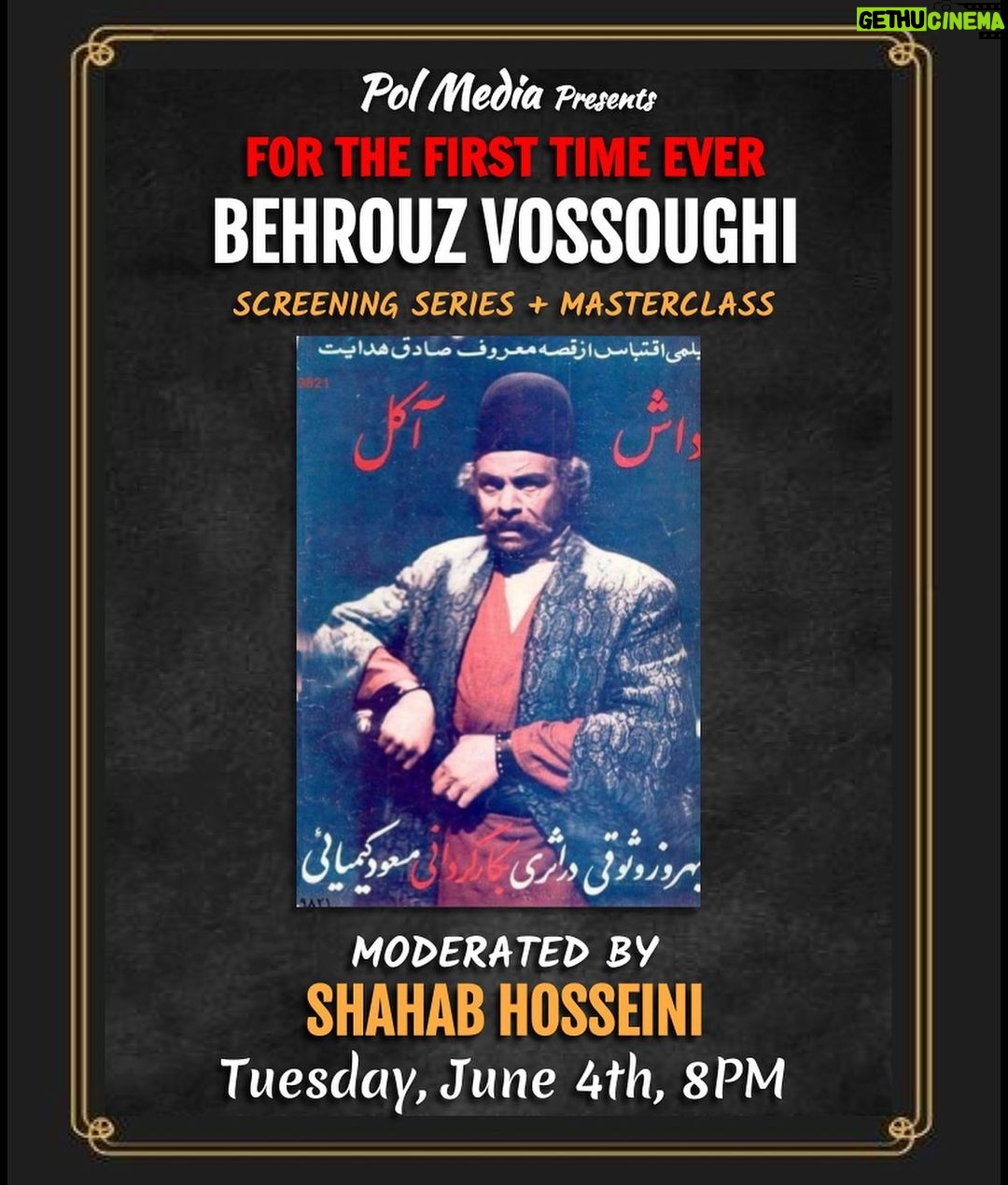 Behrouz Vossoughi Instagram - #بهروزوثوقى #behrouzvossoughi #vossoughi_behrouz ترتیب اکران فیلم ها همراه با ورکشاپ بازیگری، در این پنج روز LINK IN THE BIO TICKETS ARE LIMITED JUNE 3th-7th Los Angeles, CA LANDMARK'S REGENT THEATRE (WESTWOOD) #behrouzvossoughi#بهروز_وثوقی#shahabhosseini#شهاب_حسینی #acting #masterclass#actingworkshop #film#iran #iraniancinema Landmark's Regent Theatre