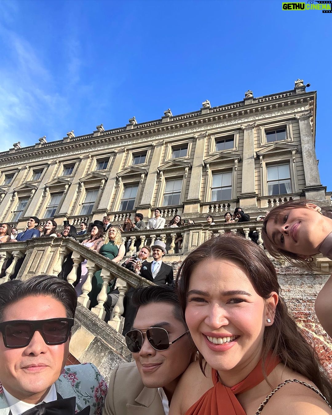 Bela Padilla Instagram - I had a growth spurt the summer I turned 15. I was 4’11 until 3rd year high school and returned at 5’6 in my senior year. And I was a cheerleader pretty much my whole life. But before that growth spurt… to be a cheerleader so tiny meant that there were times I would be made a “flyer.” I was always afraid of heights, and the funny thing about that is you’d be thrown so high up in the air that your breath just catches in your throat. But I was more afraid to tell anyone what my weakness was. One challenging practice day as a flyer, my knees were shaking so visibly and I just couldn’t land any of my falls properly. I was a dancer at heart not a flyer and I just wanted to do the floor routine. I knew it was exasperating for everyone but I didn’t want to quit. I walked back to my school bus in tears but I heard one cheerleader running after me-Lovi. She asked me if I was ok. And that was exactly what I needed at 14. And she was always very intuitive about these things. Lovi and I went very different paths in our careers. We all know that our industry is very cutthroat and that the competition is intense. But we never vied for the same roles or stayed in the same place. From time to time in the last 15 years, I would see Lovi and we would catch up and kind of give each other a progress report, if you will 😂 and we were both moving steadily towards our respective goals. It seems like we unintentionally drift in and out of each others lives but this milestone was something I loved to see. Her wedding is the lightest, most fun but genuine one I’ve been to. Their vows were perfect, the speeches, heartwarming…and the dance floor was full till they cut the music at Cliveden House. Even when it rained during the ceremony, people stayed until she and Monty took cover. And it was so nice to be a spectator on a moment so special. I don’t think I ever got to say thank you to Lovi for asking me how I was that day in 2004. Thank you, Lovi. For being a genuinely lovely person. And thank you for letting us into this love story that is just about to get better and better. Wishing you and Monty the happiest of happy days ahead ❤️❤️❤️ @lovipoe @montyblencowe