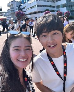 Bela Padilla Instagram - Good morning 🙈 (He’s so chill and friendly 🥹) Thank you for pointing him out direk @aalixjr 😂 Cannes Film Festival