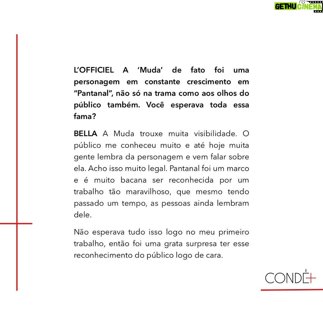 Bella Campos Instagram - Bella Campos, #TalentoCondéMais, foi destaque na L’Officiel Brasil. 💫✨👏 A atriz falou sobre a carreira, autoestima, beleza, representatividade, sonhos e planos para o futuro. Em ascensão, Bella reúne papéis de destaque em duas novelas, ambas da @tvglobo, e um troféu Melhores do Ano, na categoria Melhor Atriz Coadjuvante, por sua atuação em “Pantanal”. Atualmente, está no ar como Jennifer na novela “Vai na Fé”. Confira a matéria de Ivna Barreto na @lofficielbrasil. Assessoria: Stratosfera Comunicação (@stratosferacom) Fotos: Jorge Bispo (@jorgebispo) Stylist: Aléxia Azambuja (@alexia_azambuja) Assistente de styling: Alice Themudo (@alicettttttttttt) Produção de moda: Vitória Cantone (@vitoriacantone) e Clara Peixoto (@clarapxtm) Camareira: Salvadora do Nascimento Beleza: Luiza Goulart (@luizagoul.art) Assistente de beleza: Nata Di Paula (@natadipaula)