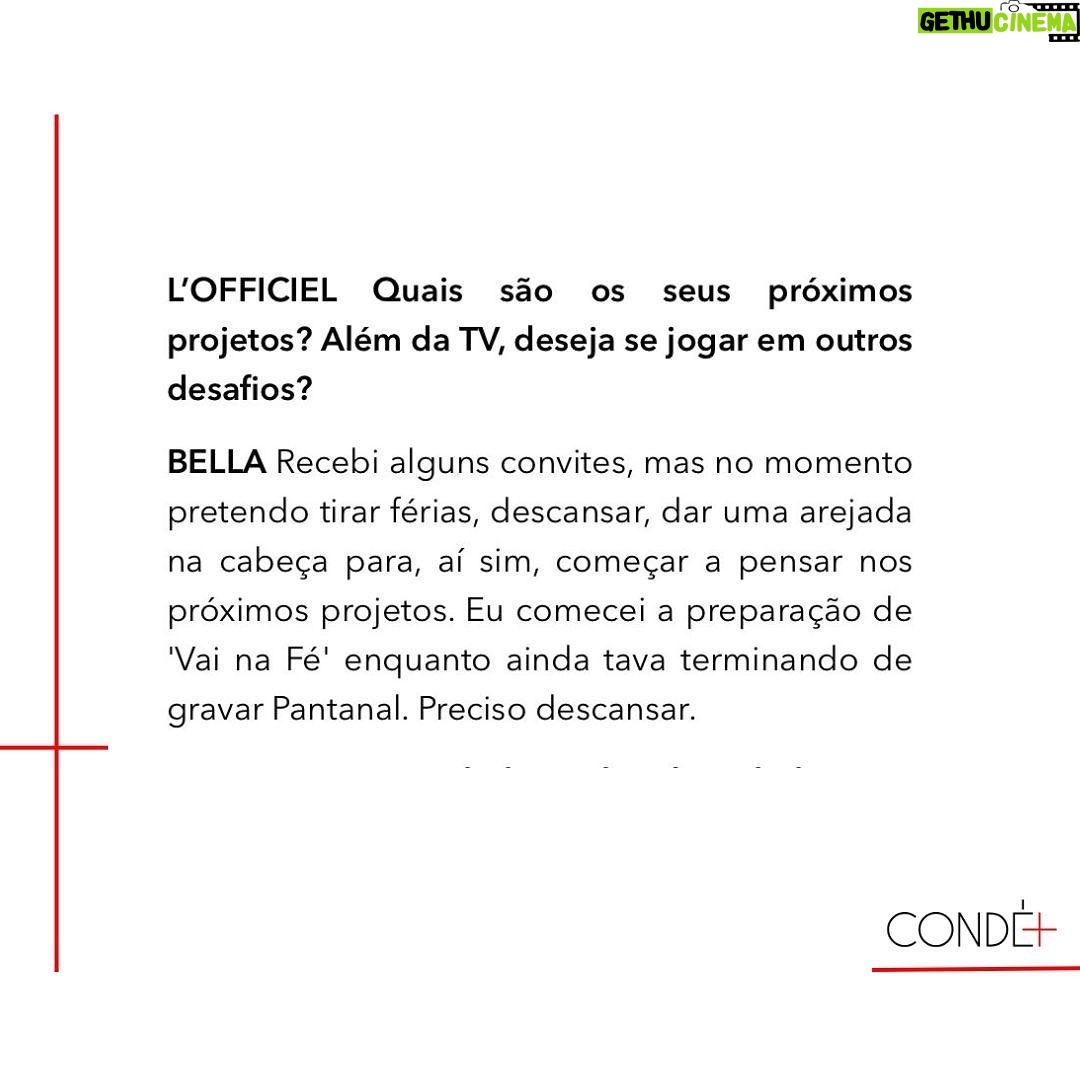 Bella Campos Instagram - Bella Campos, #TalentoCondéMais, foi destaque na L’Officiel Brasil. 💫✨👏 A atriz falou sobre a carreira, autoestima, beleza, representatividade, sonhos e planos para o futuro. Em ascensão, Bella reúne papéis de destaque em duas novelas, ambas da @tvglobo, e um troféu Melhores do Ano, na categoria Melhor Atriz Coadjuvante, por sua atuação em “Pantanal”. Atualmente, está no ar como Jennifer na novela “Vai na Fé”. Confira a matéria de Ivna Barreto na @lofficielbrasil. Assessoria: Stratosfera Comunicação (@stratosferacom) Fotos: Jorge Bispo (@jorgebispo) Stylist: Aléxia Azambuja (@alexia_azambuja) Assistente de styling: Alice Themudo (@alicettttttttttt) Produção de moda: Vitória Cantone (@vitoriacantone) e Clara Peixoto (@clarapxtm) Camareira: Salvadora do Nascimento Beleza: Luiza Goulart (@luizagoul.art) Assistente de beleza: Nata Di Paula (@natadipaula)
