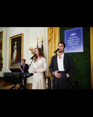 Ben Platt Instagram - such an honor to represent @paradebway and perform for Jewish American Heritage Month at the White House 🔯💕