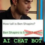 Ben Shapiro Instagram - This so-called “objective” AI chat bot is spreading misinformation about my height. I also ask it questions like “What is a woman?” and “Is Joe Biden mentally well?” in my latest YouTube video. Check it out.