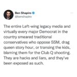 Ben Shapiro Instagram - Propagandistic smears, the lot of them.