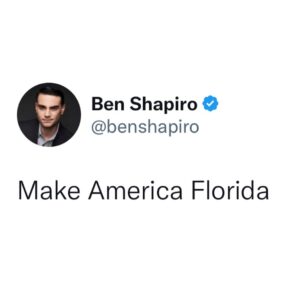 Ben Shapiro Instagram - Love my adopted home state. It is the best. That is all.