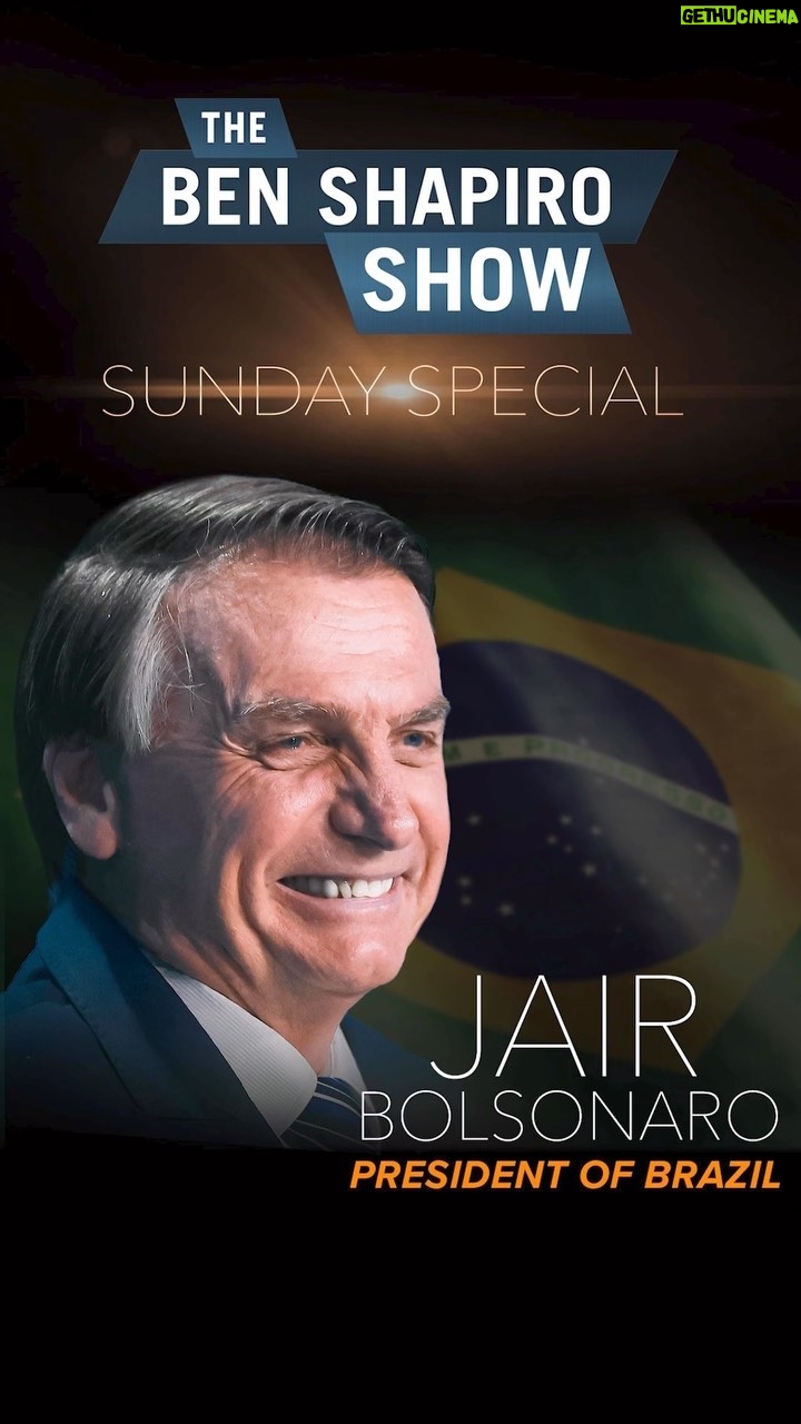 Ben Shapiro Instagram - On the latest episode of the Sunday Special, I sat down with President of Brazil @jairmessiasbolsonaro. We discussed everything from shifting South America away from big government to President Biden to the upcoming Brazilian election. Really hope you’ll check it out. Available in English and Portuguese at my link in bio.
