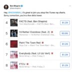 Ben Shapiro Instagram - My rap talents must be appreciated by all. Download “FACTS” on iTunes or Amazon now.