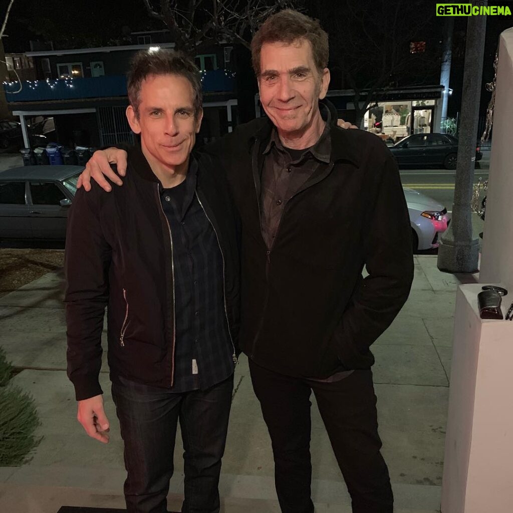 Ben Stiller Instagram - One of my very best friends @somejerrystahl and I got together for dinner tonight. After not seeing each other for a long time, we both wore basically the same exact clothes. He’s one of the best people I know and am so grateful for a friendship that we’ve shared for about 22 years. Here’s to being very thankful for what we have, and the moment we can share together, and appreciating it!! #HappyHolidays Silver Lake