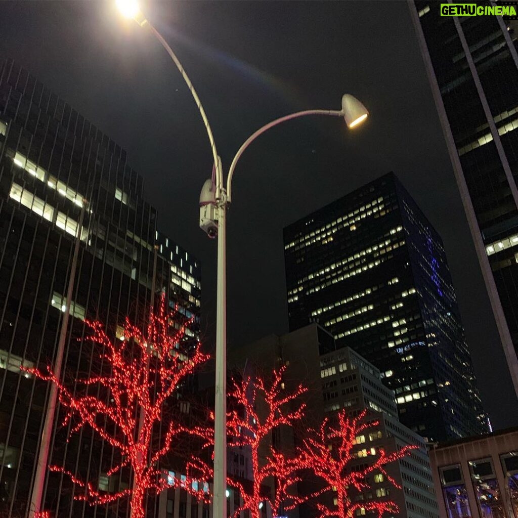 Ben Stiller Instagram - 6th Ave Holiday lights. #happyholidays