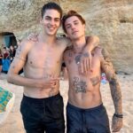Benjamin Mascolo Instagram - Enemies on screen, buddies behind the scenes 🤝 @hero_ft #AfterEverything is out now in theatres all over the US!