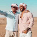 Benjamin Samat Instagram - Merci seigneur d’être le fils de cet homme ❤️ Je t’aime papa @marcsamat Dubai Desert