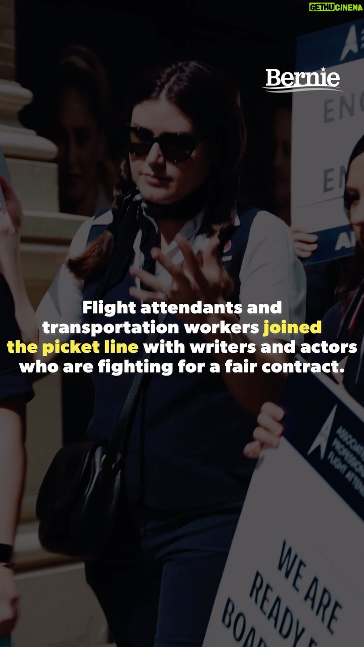 Bernie Sanders Instagram - Right now, workers from very different occupations and industries are standing together to fight back against corporate greed and to organize for better wages, benefits, and working conditions. Solidarity forever!