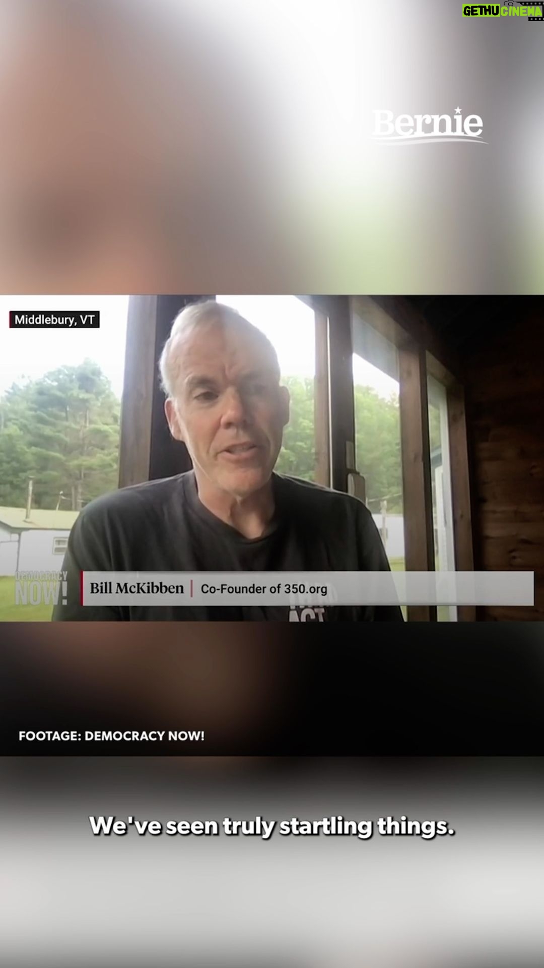 Bernie Sanders Instagram - Listen to what Bill McKibben has to say about why we must act NOW on climate.