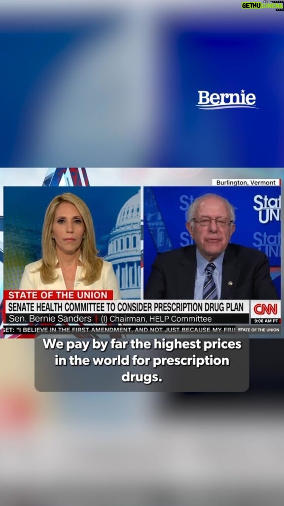 Bernie Sanders Instagram - Let’s have the guts to stand up to the pharmaceutical industry and make sure all of our people can afford the medicine they need.