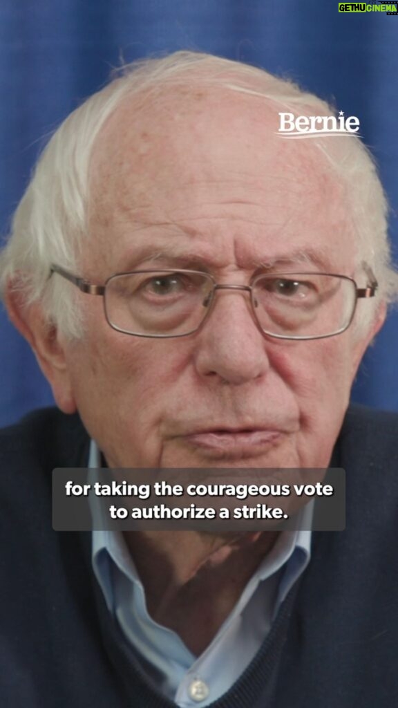 Bernie Sanders Instagram - I want to congratulate the workers at Rutgers University for taking the courageous step to go on strike. You are inspiring the labor movement across this country. I am proud to stand in solidarity with you.