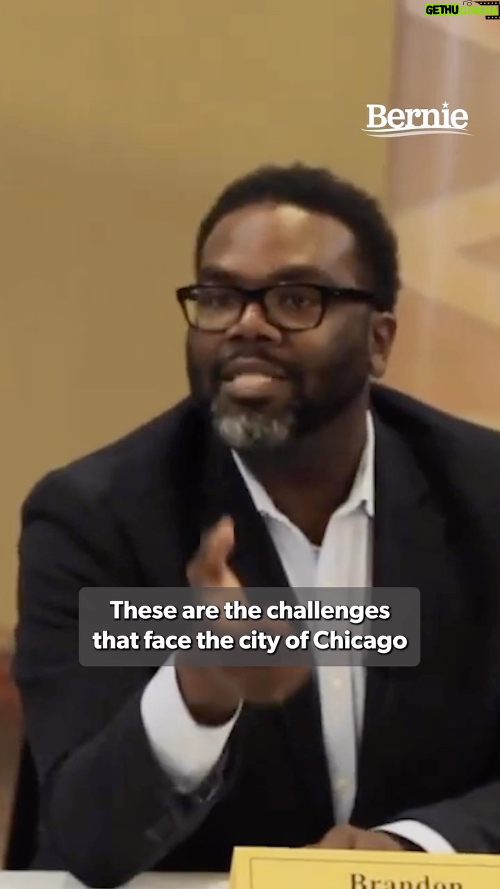 Bernie Sanders Instagram - What @brandon4chicago is doing in his campaign for mayor and what I am trying to do back in Washington is something that we have got to do all over this country, and that is to build a government that works for all of us, not just the wealthy few.