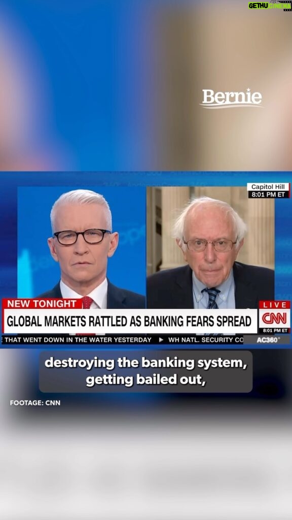 Bernie Sanders Instagram - It is a bleak irony that the very same regulations which would have prevented the need for a bailout at Silicon Valley Bank were lobbied against in Washington by its CEO, Gregory Becker back in 2018.