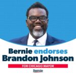 Bernie Sanders Instagram - @brandon4chicago knows the struggles of working families and the need to stand up for strong unions, make the rich pay their fair share, to invest in affordable housing, quality health care, better schools, and good jobs. That's why I'm proud to endorse him for mayor of Chicago.