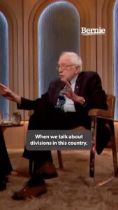 Bernie Sanders Instagram - When we talk about divisions in this country, we’re not talking about Republicans versus Democrats. It is the billionaire class versus everybody else.