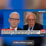 Bernie Sanders Instagram - One person makes $100 million a year. Another person makes $160,000 a year. Both of those people put the exact same amount of money into Social Security. We must scrap the cap on the wealthy and expand Social Security benefits — not cut them.