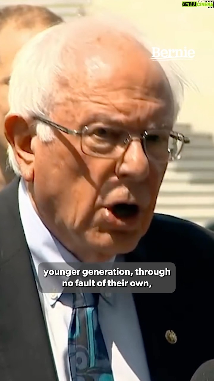 Bernie Sanders Instagram - Student debt is an incredible burden on millions and millions of young people who did nothing wrong except try to get the education they need. Yes, we can cancel all student debt in this country.