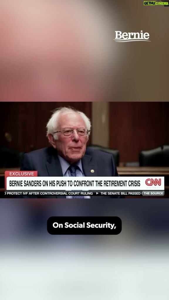 Bernie Sanders Instagram - Republicans want to raise the retirement age. I, for one, don't believe that 87-year-olds should be bagging groceries at the supermarket. I've got another idea: force the people on top to pay their fair share in taxes so we can expand benefits.