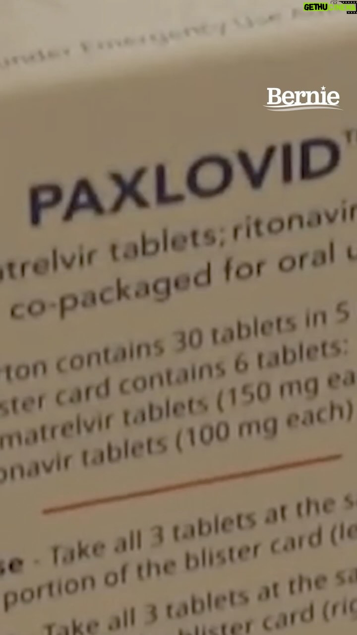 Bernie Sanders Instagram - Corporate greed is Pfizer tripling the price of Paxlovid to $1,390 a dose and quadrupling the price of its COVID vaccine to $115 while it made over $31 billion in profits last year and gave its CEO $33 million in compensation. Unacceptable.