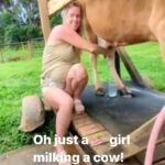 Bethany Hamilton Instagram - Fun experience milking a few cows! What I learned is every teet is different and some are easier than others…😆😂🥛 and it was not easy! My brother is a dairy dairy farmer so we can hang with the cows anytime!
