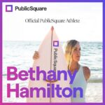 Bethany Hamilton Instagram – Beyond stoked to announce my partnership with @officialpublicsquare 🌊🌊🌊 Family and freedom are very important to me. Having the opportunity and ability to shop with businesses who understand my values has been increasingly important over the last few years. Keep your eye out for all the incredible things we’ll be doing going forward! 

THANK YOU 🤙🏽🤗 @officialpublicsquare