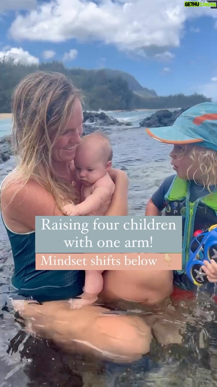 Bethany Hamilton Instagram - What mindset is leading you? How was I able to surf with one arm + compete and do crazy awesome things in surfing?! I have shared with you all before just how much an epic mindset changes everything. π€ Choosing to be thankful, and realizing that so much more is possible than we may think! Often our mindsets are limiting, but we donβt have to stay in those limiting mindsets! ππΌ Now being a mom and doing daily activities with my four children, this same sentiment is true. I have spent 20 years now living life with one arm. It is normal for me now to do daily things with my arm. There are days where I see the ease of having both arms for others, but that does not need to hold me back, because I can adapt! I have adapted and changed in so many ways for the better because of my accident years ago. You can adapt too! π€πΌ What has pushed me to be resilient is no doubt my willingness to try. But even more so my faith and life foundation being in God. I hope you can overcome the hard times in your life and find hope when all else fails. What mindsets have shifted your life for the better?ππ½