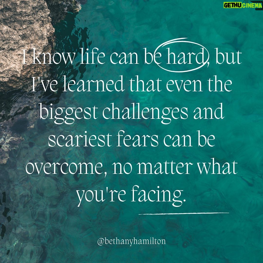 Bethany Hamilton Instagram - Life is a lot like the ocean. It’s challenging, its beautiful and it can change at anytime… Competitive surfing is such a unique sport because it’s actually more about adapting to the conditions of the ocean than who you’re up against. 🌊 The waves might be amazing when your heat starts and by the time you finish, they could be super bad. Anything can happen – the wind can pick up, the waves can get mushy, the sets can slow down. You really have to be ready to adapt to what the ocean brings. Pushing myself out there during training and competitions has taught me so much patience, grit, and determination because the ocean is always humbling me and putting me in my place. These days, I’m finding other ways to chase my surfing dreams, fuel my “search” and stoke that inner drive to improve my skills! Now that I’m a mom of four, I’m focusing more on surfing with my kids! Raising children at the beach is not too bad, right? 😉 So to wrap this post we have got to be ready to adapt! If you’re wanting to overcome in any area of your life, I made an all access pass of every course I’ve created to live an unstoppable life. You’ll listen to incredible people you may have heard before including Tim Tebow, Bob Goff, Laird Hamilton, Gabby Reece, and more! 👀🥳 Comment: “overcome now” and I’ll send you a message with the details!