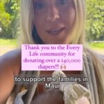 Bethany Hamilton Instagram - It’s with a grateful heart that we say a huge MAHALO to the @everylifeco community for coming together in such a BIG way and generously donating more than 140,000 diapers and 200,000 wipes to help the families devastated by the Maui wildfires.  🙌🏽😭🤗 Every ‘Buy For a Cause’ diaper bundle donated in August was sent to @kingsmaui and is directly impacting the life of a Maui family in need. Thank you for caring and thank you for giving!🌺 Thank you, also, to King’s Cathedral for coordinating the diaper relief efforts on the ground in Maui. We couldn’t have done this with you. Please continue to look for more ways to support and pray for Maui continually. It’s a long road ahead. #MauiStrong #PrayForMaui EveryLife.com🤍