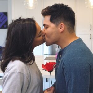Bethany Mota Instagram - 🥰 Couple goals w/ babe @dtrix ••• Song: “I don’t care” by: @justinbieber @teddysphotos

#comedy #trickshot #couplegoals