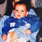 Bethany Mota Instagram - Denim jacket Now vs Then 👶🏻Some things never change..luckily, my hairline did 📸: @smac.snaps 📍: @thebilly.studio