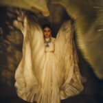Bhagyashree Instagram - Bird of paradise ! #shoot #photoshoot #indianwear Photographer: @rohnpingalay Stylist: @krishi1606 Wearing @rachitkhannaofficial Jewellery @anshgemsofficial Makeup @elvismakeupartist Hair @sunny_hairr @kavitaparmar_makeup_hair