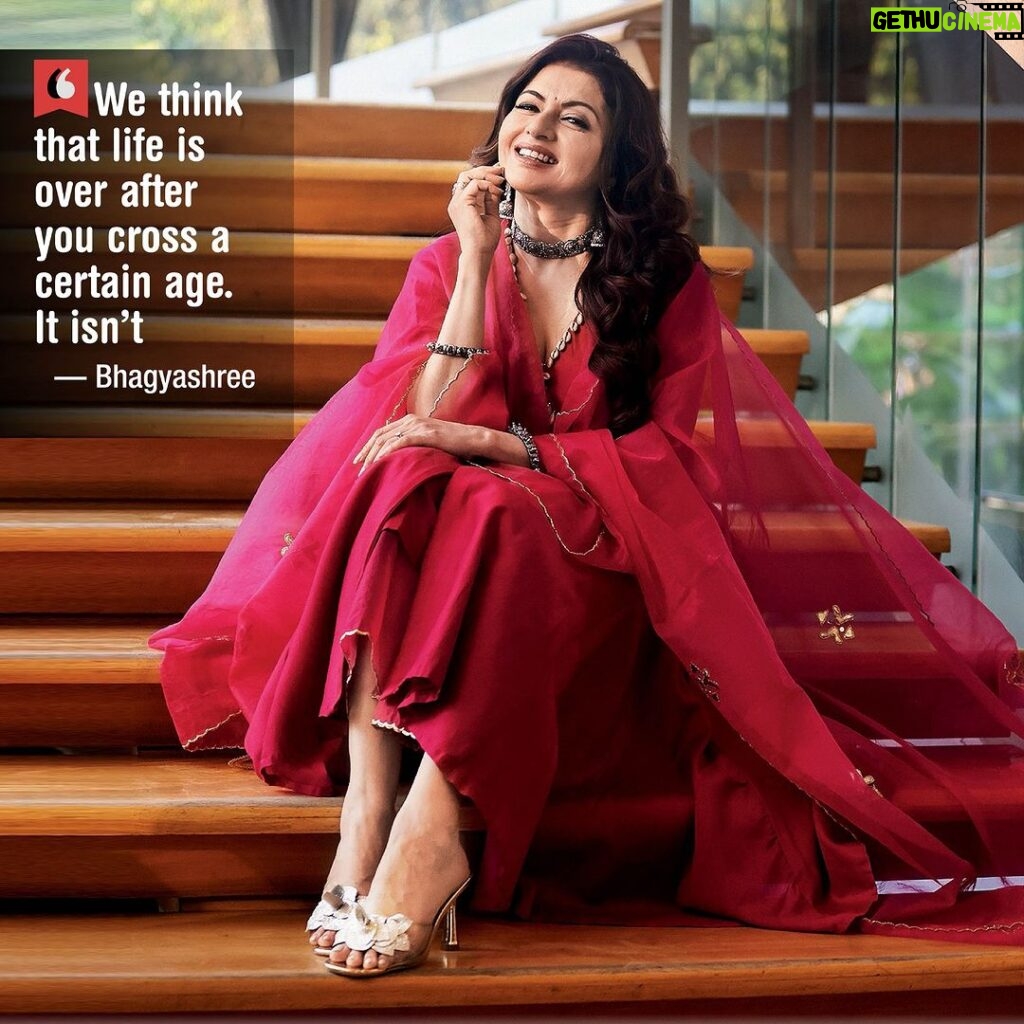 Bhagyashree Instagram - ‘In my low phase, I felt like there was no purpose in my life. But I didn’t regret it’ @bhagyashree.online talks about getting back to acting, her kids and the time she battled a low phase in life Tap the link in our story to read . . . #Bhagyashree #MainePyaarKiya #trending #bollywood #actress #readstory #explorepage #diva #fyp #actorslife