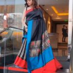 Bhagyashree Instagram - Mesmerized by the artisans of #incredibleindia The delicately intricately designed Assamese Mekhla Chador, woven with the finest muga silk. Known for the bold bright colors, embodied by the strong spirited Assamese women. Thank you @sanjukta_dutta_ for this stunning sari #saree #sari #bebeautiful #mekhlachador #weaversofindia #sareelove #traditional #lovethelook #sixyards #traditional #assamese #beyourownkindofbeautiful