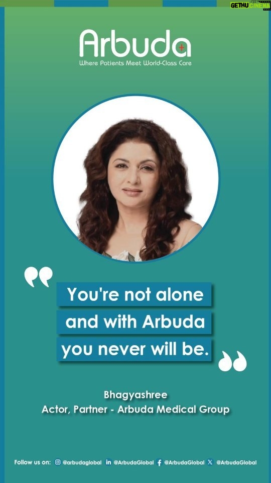 Bhagyashree Instagram - “In the darkest hours, we all need to know that there is a guiding light – and at Arbuda, we make sure that you find it.” Listen in as renowned Indian actress and Partner at Arbuda Medical Group, Bhagyashree, shares her profound personal journey through her family's battle with cancer. Inspired by her experience, she established Arbuda to offer specialized cancer treatment services. Today, Arbuda Medical Group stands as a beacon of hope, providing unparalleled support and care to patients and their families. Bhagyashree's story is a testament to the incredible impact of compassionate and professional care in facing life's most daunting challenges. Learn more about Arbuda. Link in bio. #Arbuda #AccessToAdvancedCare #CancerCare